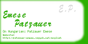 emese patzauer business card